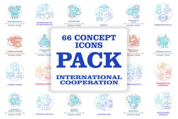 Download International Cooperation Concept Icons - Icon Collection