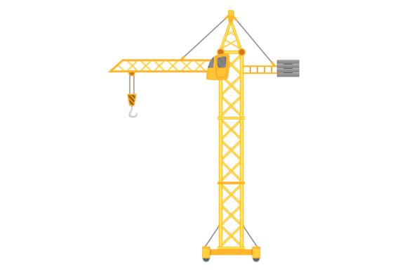 Download Construction Crane Icon. Cartoon Heavy L - Icon Collection