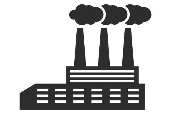 Download Industry Icon. Black Factory Building. a - Icon Collection