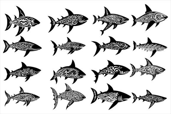Download Shark Fish Mandala Silhouette Design - Man Collection