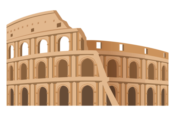 Download Roman Colliseum Ruin Color Icon. Tourism - Icon Collection