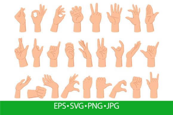 Download Cartoon Human Hand Expression Gestures, - Man Collection