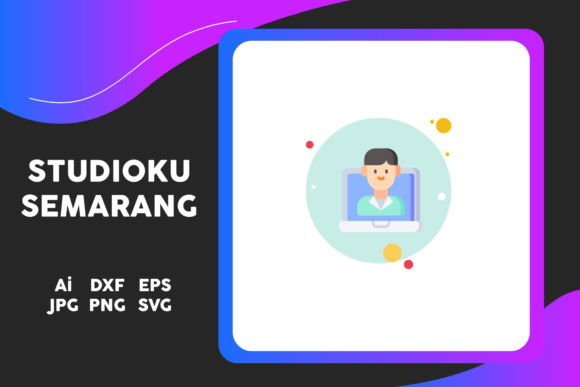 Download School Icon E-Learning Circle Blue - Icon Collection