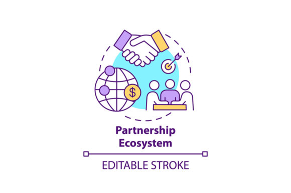 Download Partnership Ecosystem Concept Icon - Icon Collection