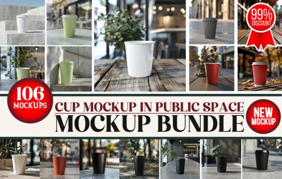 Download Cup Mockup in Public Space Mockup Bundle - Space Collection