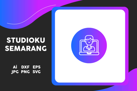 Download School Icon E-Learning Circle Gradient - Icon Collection
