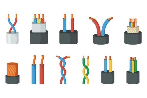 Download Electric Wire Connection Icon Set. Cable - Connection Collection
