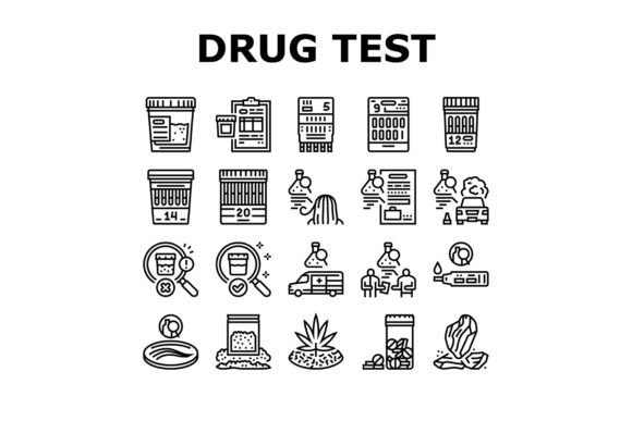 Download Drug Test Examination Device Icons Set - Icon Collection