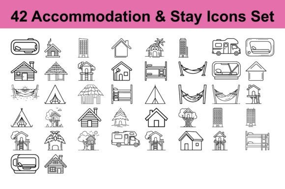 Download 42 Accommodation and Stay Icons - Icon Collection
