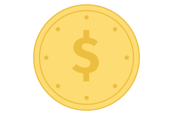Download Dollar Coin Color Icon. Currency Symbol. - Icon Collection