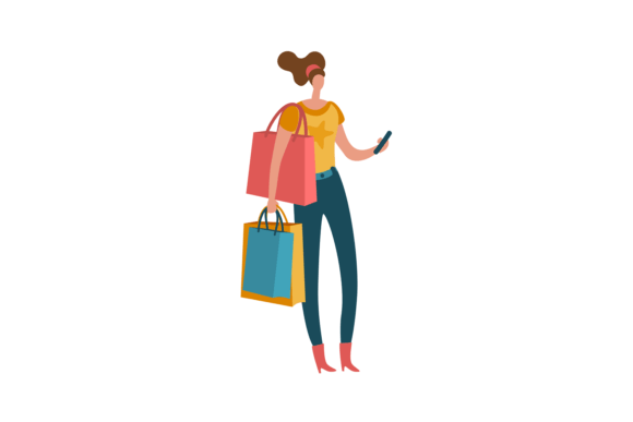 Download Shopping Woman. Beautiful Fashion Buyer - Man Collection