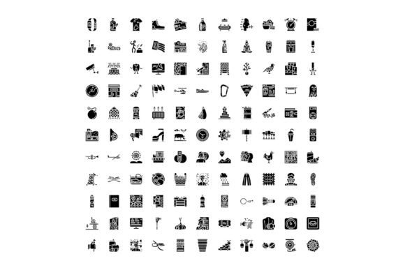 Download Diverse Vector Glyph Icons for Infograph - Icon Collection
