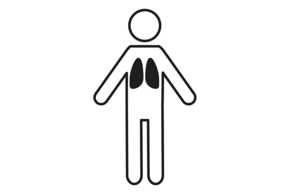 Download Human Figure with Black Lungs. Pneumonia - Man Collection