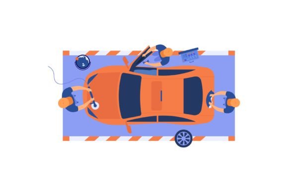 Download Automobile Service Team Working on Car, - Service Collection