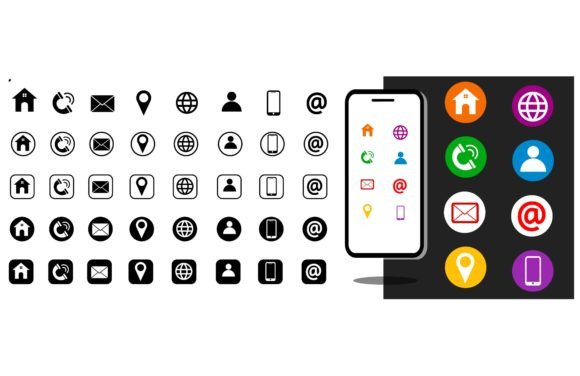 Download Contact Us Line Icons Set - Icon Collection